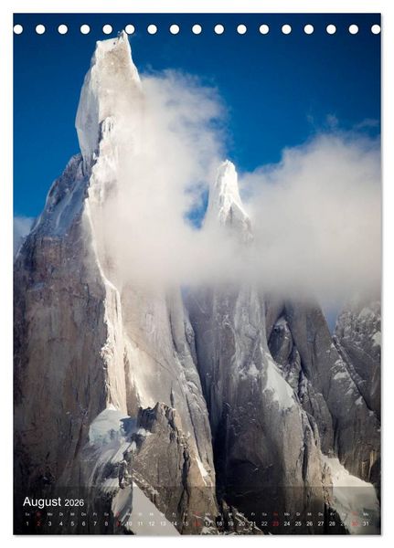 Produktbild: Magische Berge Patagoniens: Cerro Torre (Tischkalender 2026 DIN A5 hoch), CALVENDO Monatskalender