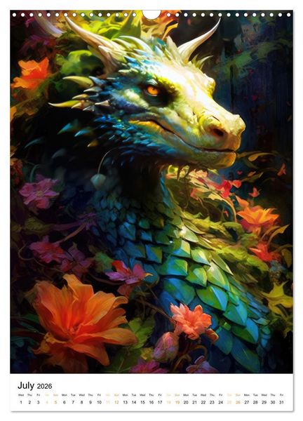Produktbild: Mystical Drakes (Wall Calendar 2026 DIN A3 portrait), CALVENDO 12 Month Wall Calendar