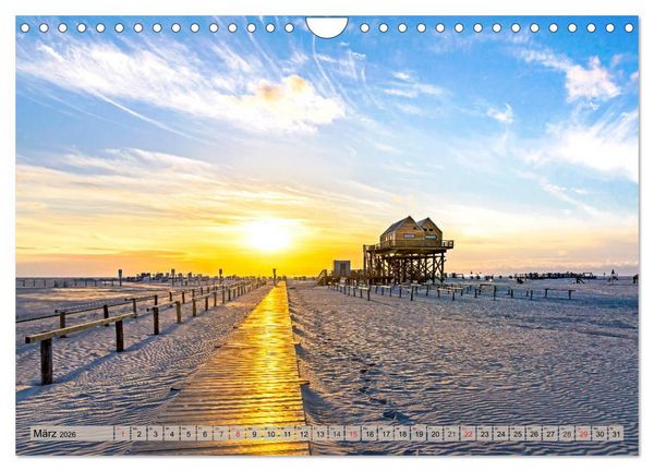Produktbild: St. Peter Ording - Atemberaubende Momente (Wandkalender 2026 DIN A4 quer), CALVENDO Monatskalender