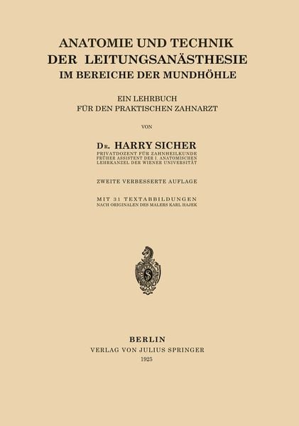 Produktbild: Anatomie und Technik der Leitungsan&auml;sthesie im Bereiche der Mundh&ouml;hle