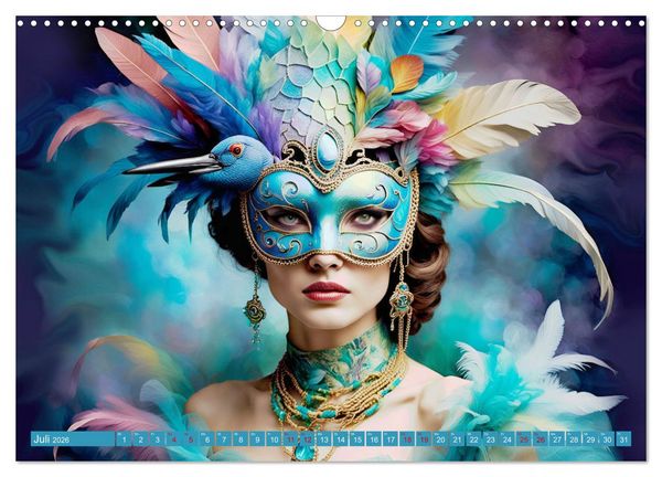 Produktbild: Maskerade Deluxe (Wandkalender 2026 DIN A3 quer), CALVENDO Monatskalender