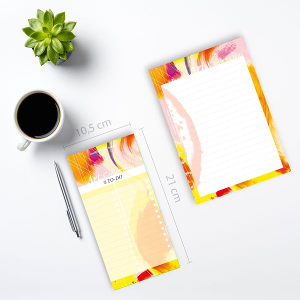 Produktbild: Notizblock-Set f&uuml;r To-Do-Listen. 2 Notizbl&ouml;cke 50 Seiten pro Block mit farbenfrohen Design aus der Art.Collection von Stay Inspired
