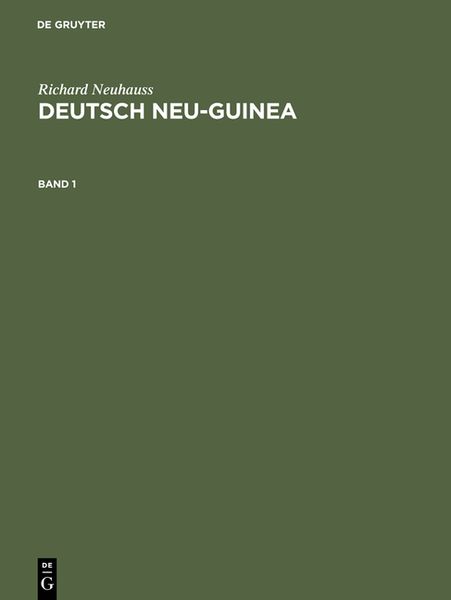 Produktbild: Deutsch Neu-Guinea. Band 1