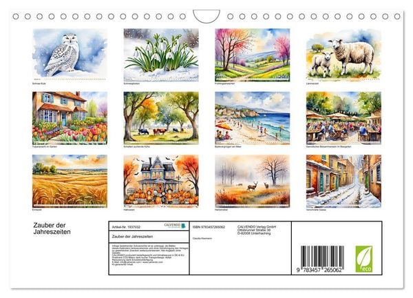 Produktbild: Zauber der Jahreszeiten (Wandkalender 2026 DIN A4 quer), CALVENDO Monatskalender