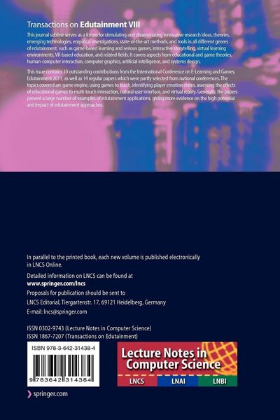 Produktbild: Transactions on Edutainment VIII