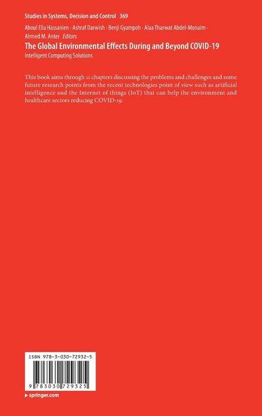 Produktbild: The Global Environmental Effects During and Beyond COVID-19