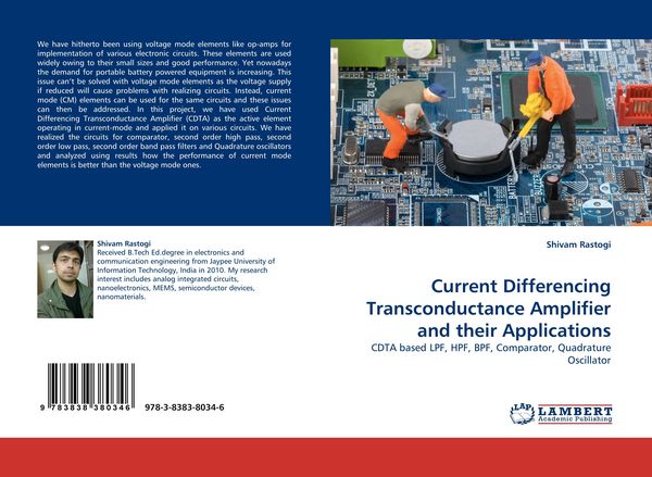 Produktbild: Current Differencing Transconductance Amplifier and their Applications