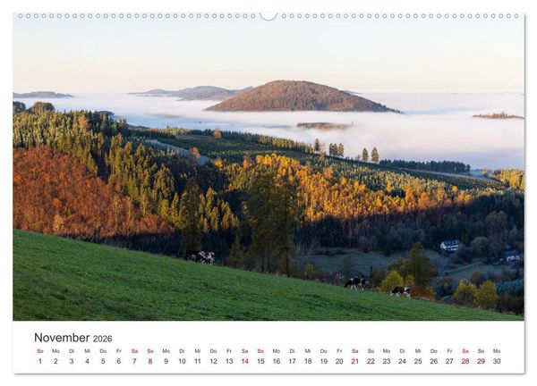 Produktbild: Sauerland - hier muss man mal gewesen sein (hochwertiger Premium Wandkalender 2026 DIN A2 quer), Kunstdruck in Hochglanz