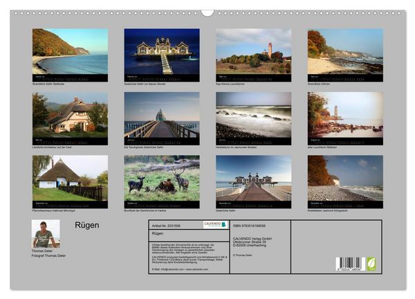 Produktbild: R&uuml;gen (Wandkalender 2026 DIN A2 quer), CALVENDO Monatskalender