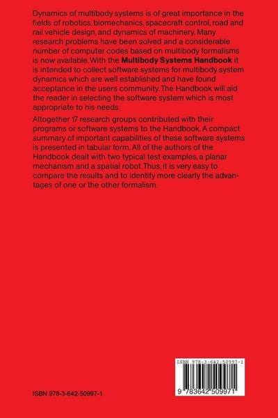 Produktbild: Multibody Systems Handbook