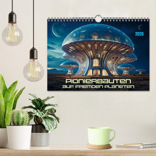 Produktbild: Pionierbauten auf fremden Planeten (Wandkalender 2026 DIN A4 quer), CALVENDO Monatskalender