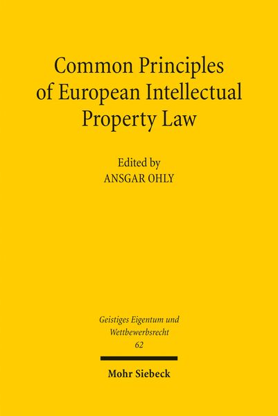 Produktbild: Common Principles of European Intellectual Property Law