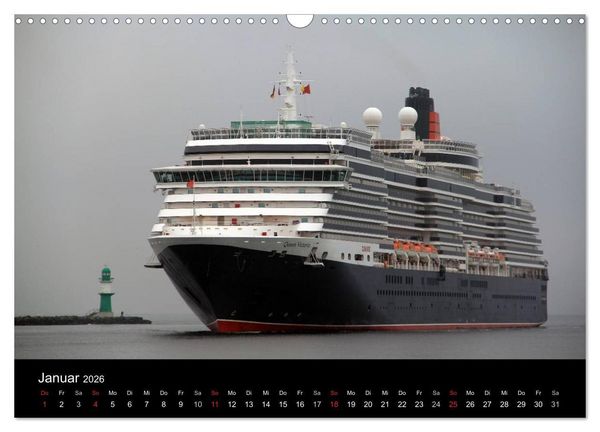 Produktbild: Cruiseliner in Warnem&uuml;nde (Wandkalender 2026 DIN A3 quer), CALVENDO Monatskalender