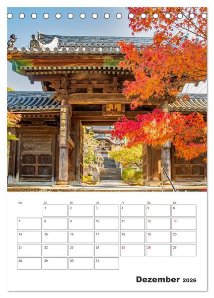 Produktbild: Schreine und Tempel - Heiligt&uuml;mern in Japan (Tischkalender 2026 DIN A5 hoch), CALVENDO Monatskalender