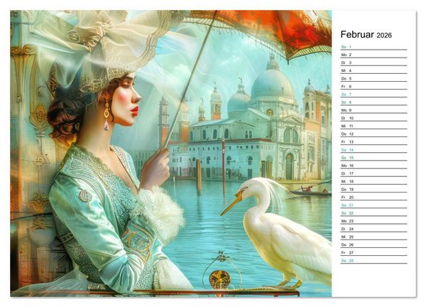 Produktbild: Venezianische Impressionen - Kunstvolle Fantasiewerke (PLANER) (Wandkalender 2026 DIN A3 quer), CALVENDO Monatskalender