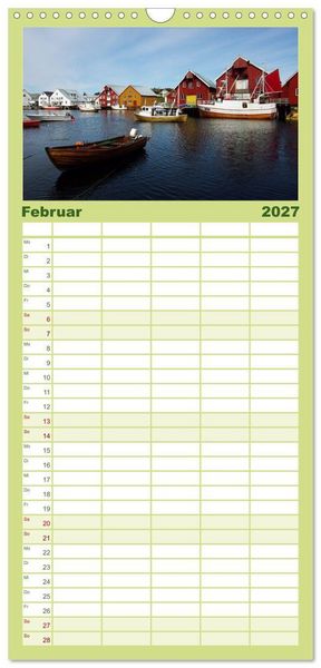 Produktbild: Familienplaner 2027 - Norwegen PUR mit 5 Spalten (Wandkalender, 21 x 45 cm) CALVENDO