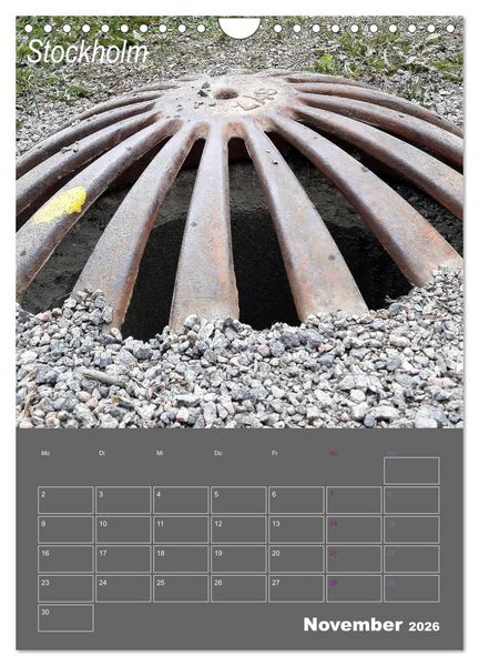 Produktbild: Faszination Kanaldeckel (Wandkalender 2026 DIN A4 hoch), CALVENDO Monatskalender