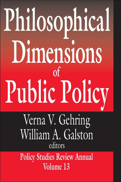 Produktbild: Philosophical Dimensions of Public Policy
