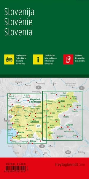 Produktbild: freytag & berndt Stra&szlig;enkarte Slowenien 1:200.000