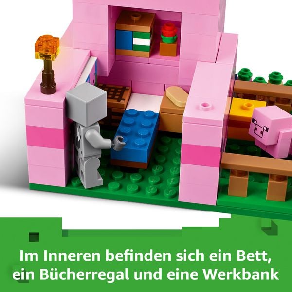 Produktbild: LEGO Minecraft 21268 Das Babyschwein-Haus, Gamer Spielzeug f&uuml;r Kinder