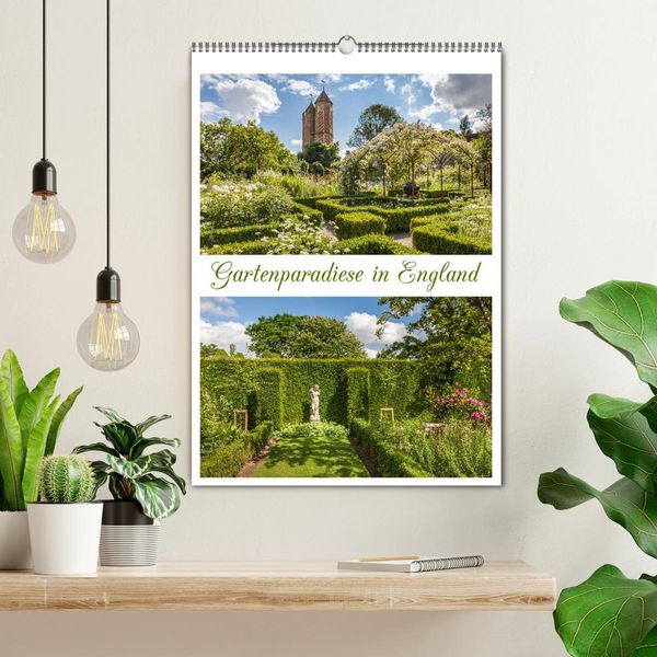 Produktbild: Gartenparadiese in England (Wandkalender 2026 DIN A2 hoch), CALVENDO Monatskalender