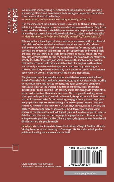 Produktbild: The Culture of the Publisher&rsquo;s Series, Volume One