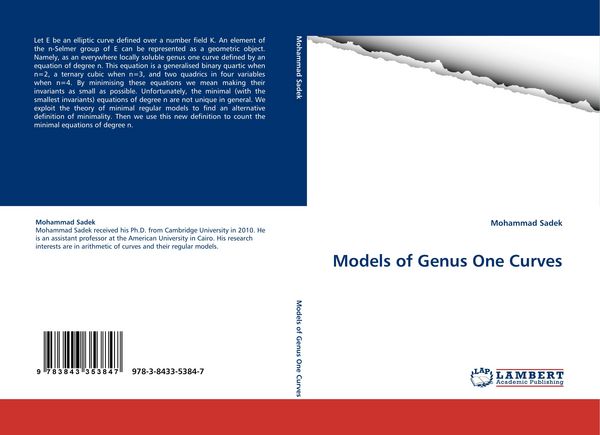 Produktbild: Models of Genus One Curves