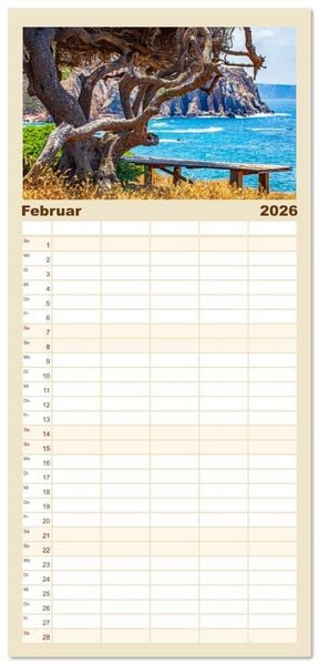 Produktbild: Familienplaner 2026 - Sardinien Insel mit Meerblick mit 5 Spalten (Wandkalender, 21 x 45 cm) CALVENDO