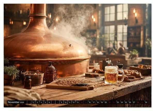 Produktbild: Bier im Blut - Ma&szlig; f&uuml;r Ma&szlig; durchs M&auml;nnerjahr (Wandkalender 2026 DIN A3 quer), CALVENDO Monatskalender