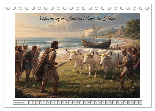Produktbild: Die Irrfahrten des Odysseus (Tischkalender 2027 DIN A5 quer), CALVENDO Monatskalender