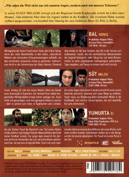 Produktbild: Bal - Honig/S&uuml;t - Milch/Yumurta - Ei - Yusuf-Trilogie [SE] [3 DVDs]