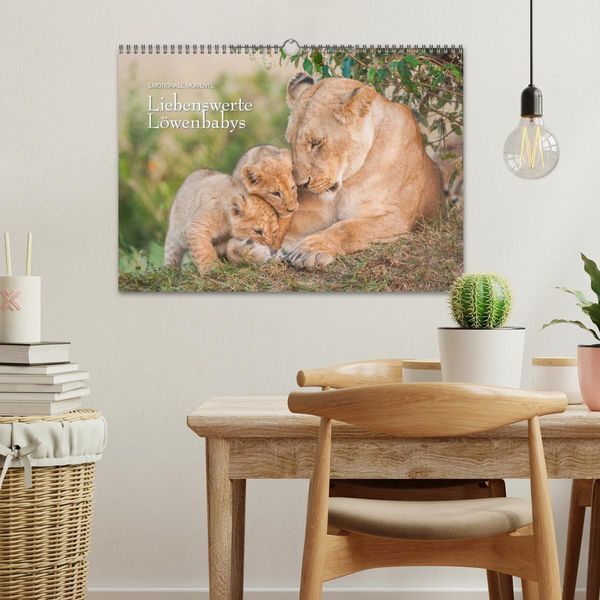 Produktbild: Emotionale Momente: Liebenswerte L&ouml;wenbabys (Wandkalender 2026 DIN A3 quer), CALVENDO Monatskalender