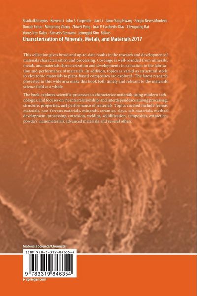 Produktbild: Characterization of Minerals, Metals, and Materials 2017