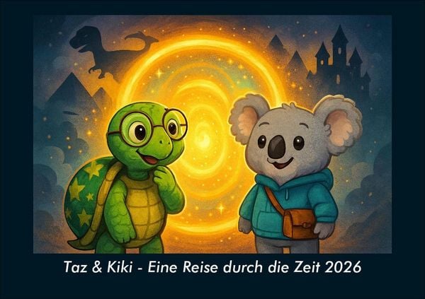 Produktbild: Taz & Kiki - Eine Reise durch die Zeit 2026 Fotokalender DIN A5