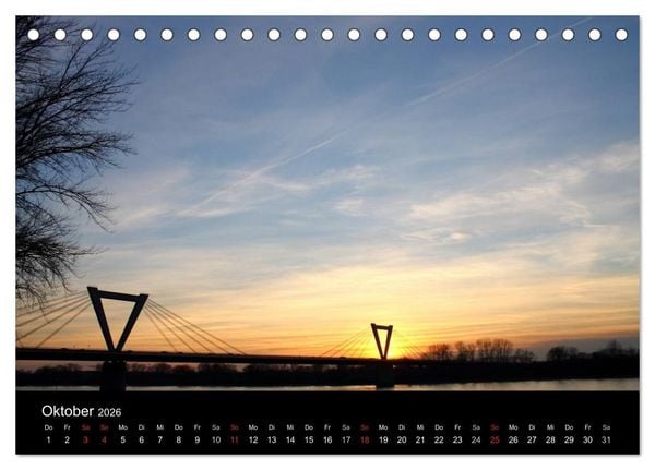 Produktbild: Von Ufer zu Ufer, Wege &uuml;ber den Rhein in D&uuml;sseldorf (Tischkalender 2026 DIN A5 quer), CALVENDO Monatskalender