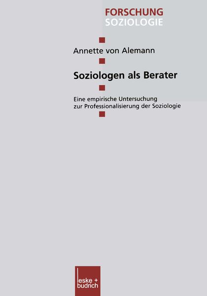 Produktbild: Soziologen als Berater