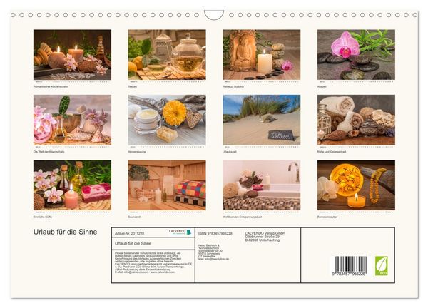 Produktbild: Urlaub f&uuml;r die Sinne (Wandkalender 2026 DIN A3 quer), CALVENDO Monatskalender