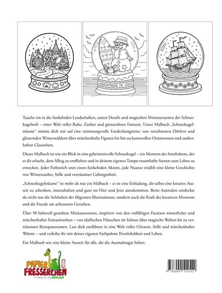 Produktbild: Schneekugeltr&auml;ume - M&auml;rchenhafte Miniaturen zum Ausmalen