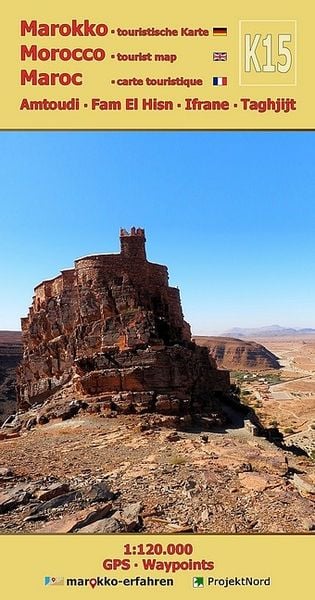 Produktbild: K15: Amtoudi - Fam El Hisn - Ifrane - Taghjijt 1:120.000 + GPS-Waypoints