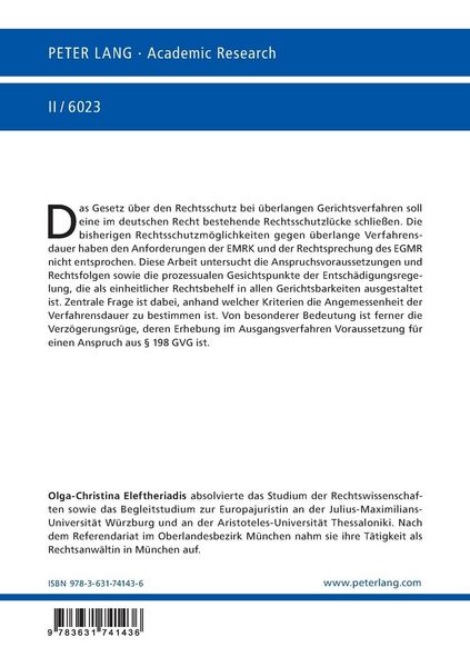 Produktbild: Der Entsch&auml;digungsanspruch gem&auml;&szlig; &sect; 198 GVG bei &uuml;berlangen Gerichtsverfahren