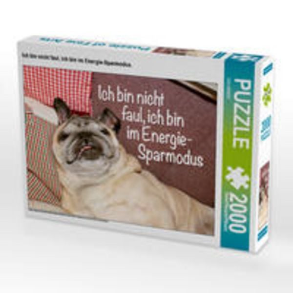 CALVENDO Puzzle Ich bin nicht faul, ich bin im Energie-Sparmodus. | 2000 Teile Lege-Größe 90x67cm Foto-Puzzle für glückliche Stunden