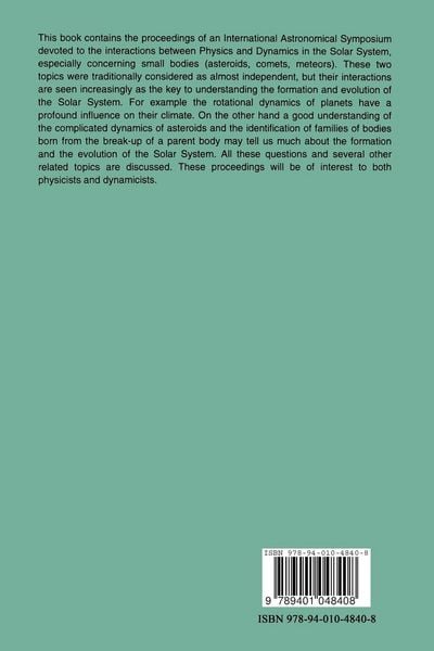 Produktbild: Interactions Between Physics and Dynamics of Solar System Bodies