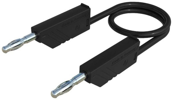Produktbild: Hirschmann Test & Measurement CO MLN SIL 200/1 Messleitung Lamellenstecker 4 mm Lamellenstecker 4 mm 2.00 m Schwarz 1 St.
