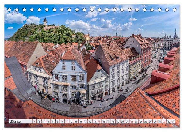 Produktbild: Geliebtes Graz. Schmuckst&uuml;ck und Herzensstadt (Tischkalender 2026 DIN A5 quer), CALVENDO Monatskalender
