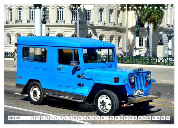 Produktbild: Willys Station Wagon - Ein Taxi mit Kultstatus in Kuba (Wandkalender 2026 DIN A4 quer), CALVENDO Monatskalender