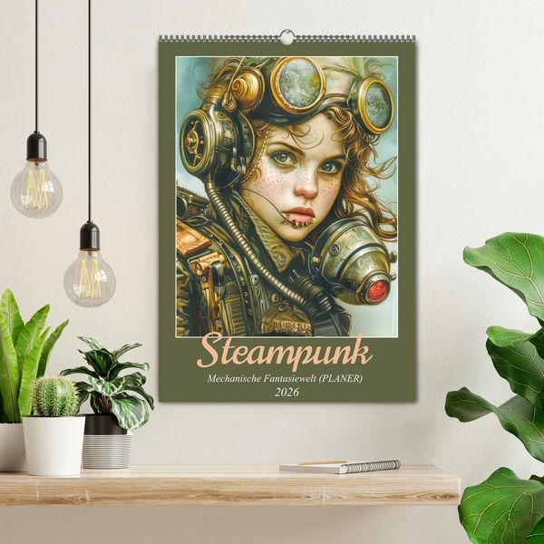 Produktbild: Steampunk - Mechanische Fantasiewelt (Wandkalender 2026 DIN A2 hoch), CALVENDO Monatskalender