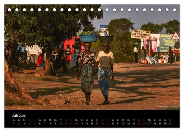 Produktbild: SAMBIA IM HERZEN AFRIKAS (Tischkalender 2026 DIN A5 quer), CALVENDO Monatskalender
