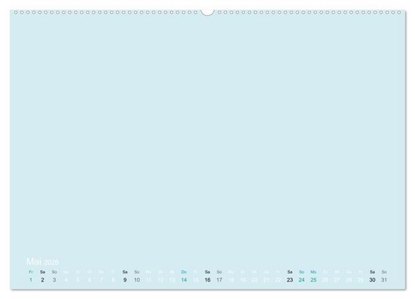 Produktbild: Bastelkalender - hell Blau (Wandkalender 2026 DIN A2 quer), CALVENDO Monatskalender