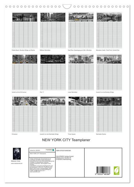 Produktbild: NEW YORK CITY Teamplaner (Wandkalender 2026 DIN A3 hoch), CALVENDO Monatskalender