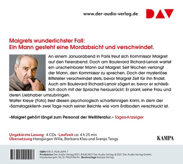 Produktbild: Maigret und der Samstagsklient